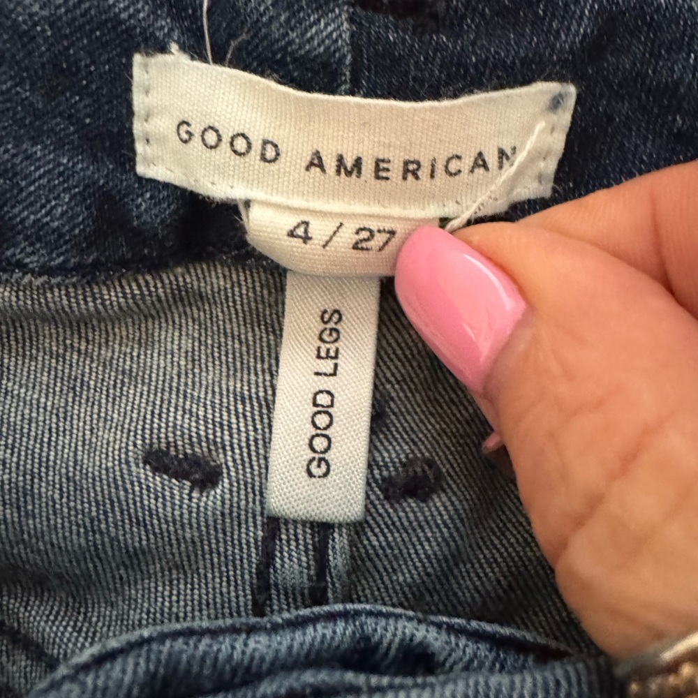 Good American GOOD LEGS Skinny High Rise Stretch Denim, frayed ankle - Picture 8 of 8